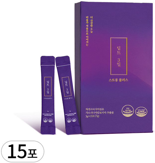 딥트3일 스트롱 플러스 15포, 75g, 2개