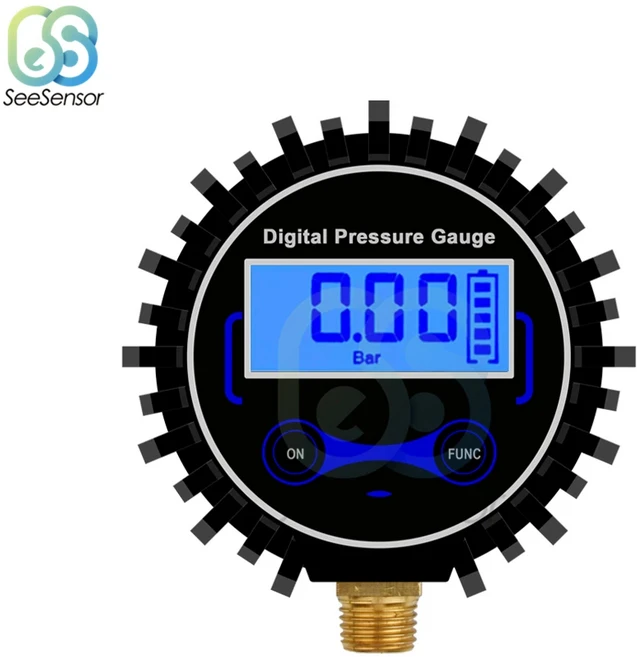 LCD 디지털 타이어 압력 게이지 자동차 바이크 오토바이 모니터 테스터 도구 백라이트 포함 0-200PSI 1/4NP, 01 0-200PSI, 01 Without Light
