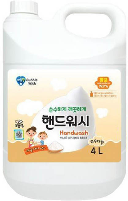 핸드워시 대용량 순 손세정제 리필 물비누 손비누, 1개, 4L