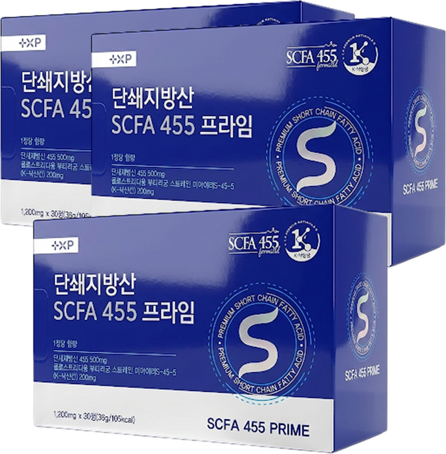 낙산 프라임 SCFA 455 단쇄지방산 낙산균 장용 코팅 정 알약, 3개, 30회분