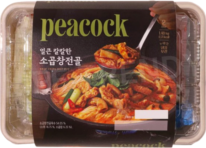 피코크 얼큰칼칼한 소곱창전골, (매장정품) 피코크 얼큰칼칼한 소곱창전골 1.48kg, 1.48kg, 1개