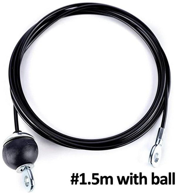 5M 5M 강철 케이블 와이어 로프 5MM 헤비 듀티 부품 리프팅 훈련 도르래 액세서리 장비, 05 1.5M with Ball