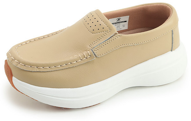 비버리힐즈폴로클럽 이지핏 남녀 천연 소가죽 컴포트화 여자 여자 단화 편한 슬립온