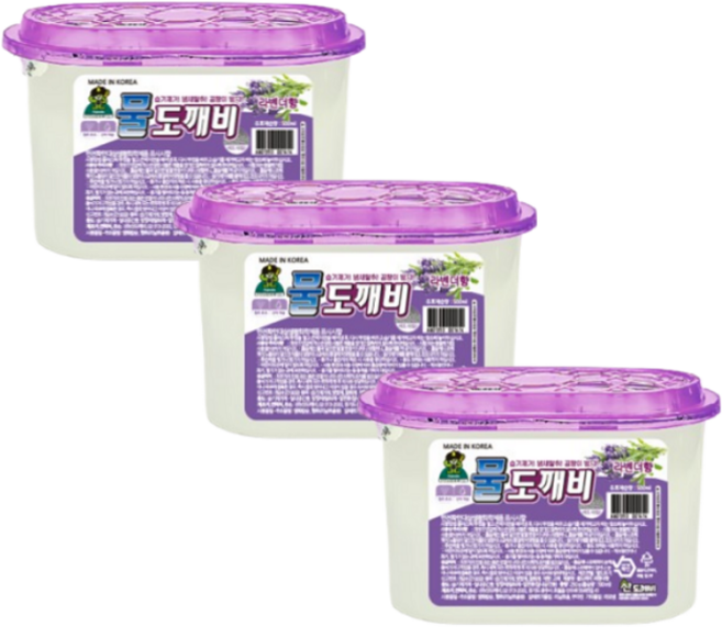 산도깨비 습기제거제 물도깨비 라벤더향 - 3입 (비드타입), 3개, 250g