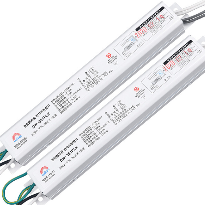 대원루스터 KS인증 FPL 36W 안정기 1등용 슬림형, 1개