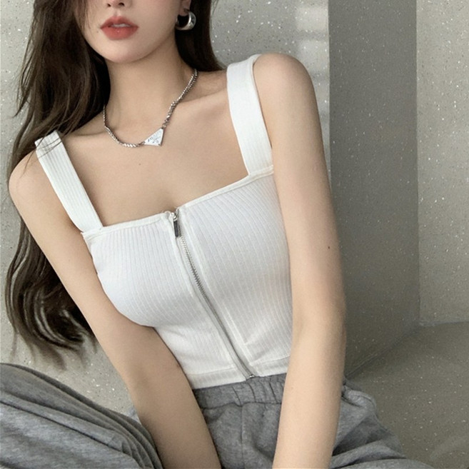 [유미르] 제니 여성 스퀘어넥 골지 니트 나시 - 2 color