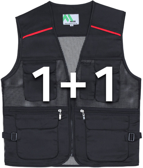 노블진 여름작업조끼 1+1 주머니많은조끼 신호수 작업용조끼 배달 남자