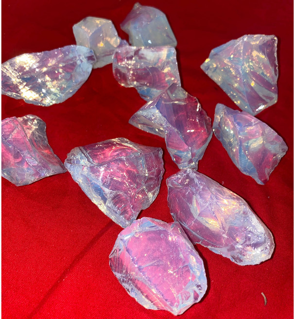 선문 투명한 레이키 힐링 천연 원석, 8개, 오팔