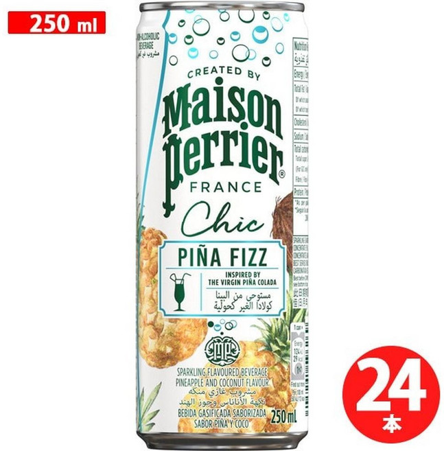 페리에 프랑스 논알콜 피나콜라다, 24개, 250ml