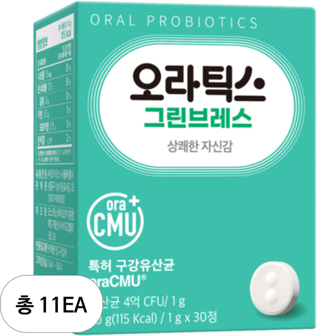 오라틱스 그린브레스 유산균, 30정, 11개