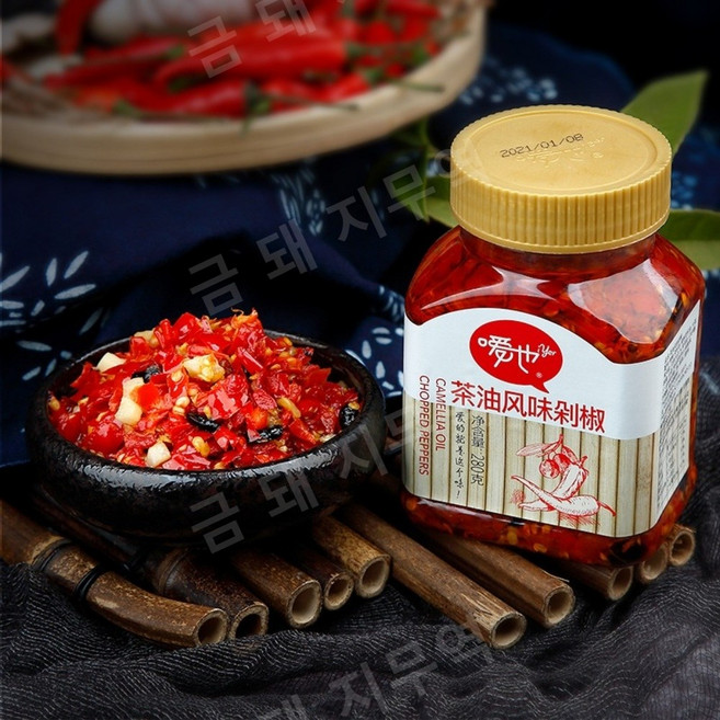 후난 특산품 요리 소스 辣椒酱 下饭菜, 1개, 280g