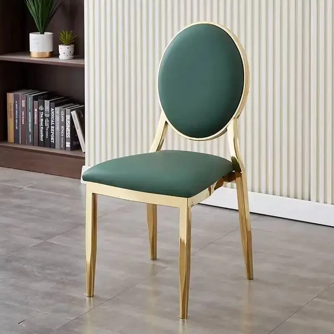 의자 고급 레스토랑 개인실용 전기도금 실버 식탁 가구 연회용, 14 Style-12