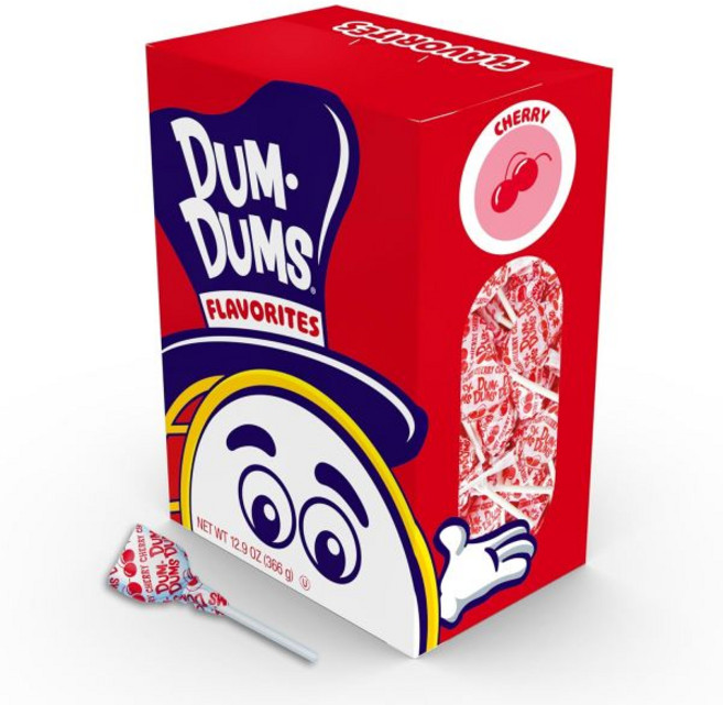 롤리팝스 캔디 사탕 츄파춥스 롤리팝 팝 막대 덤덤스 체리 맛 150 Ct 백, Cherry