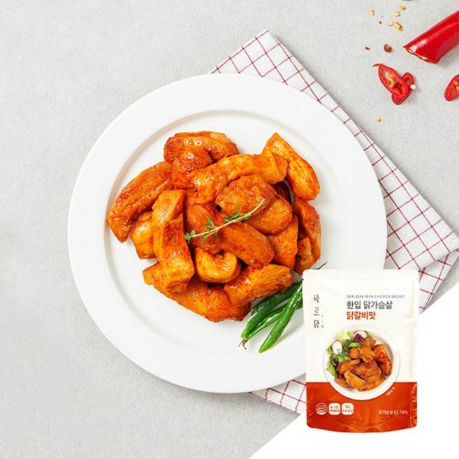 바르닭 한입 닭가슴살 닭갈비, 7개, 100g