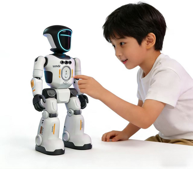 TOP LIVING 인공지능 움직이는 영어 버전 스마트 프로그래밍 제스처 감지 원격 제어 노래와 춤 로봇 장난감 2026년 새로운 AI 스마트 로봇 장난감, 1개, 화이트 인공지능 로봇