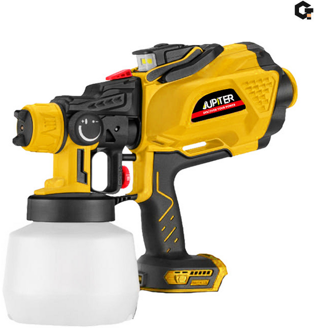 충전식 무선 페인트 스프레이건 오일스테인 페인트 작업용 후끼 분사기 베어툴 디월트타입 구형, 1개