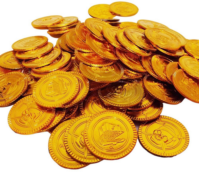 JL매직 돈이 쏟아진다!! 대량상품 가짜황금동전(100개입1세트), 60세트