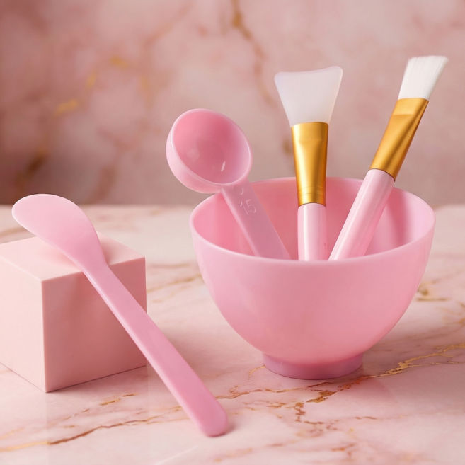 슈나온 홈케어 셀프 모델링팩 도구 풀패키지, 1세트, 핑크