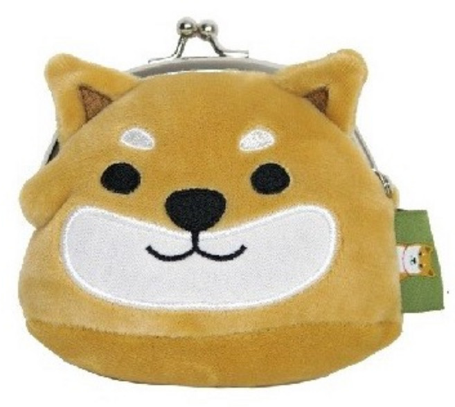 FRIENDSHILL 柴犬口金包 米色小零錢包 約7.5x9.5公分