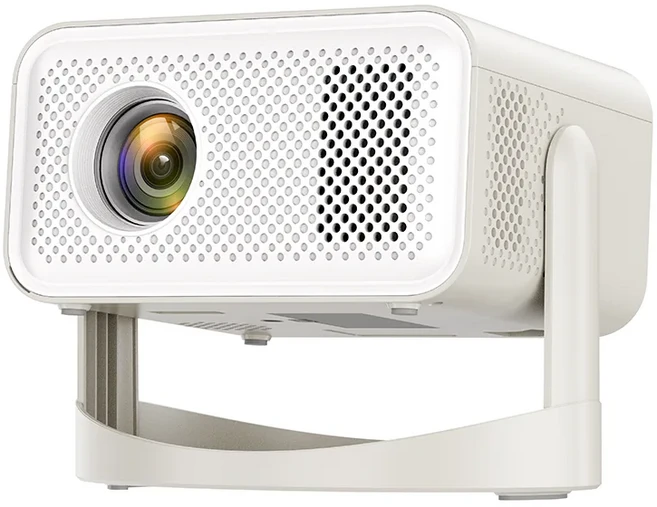 사다리꼴 자동 초점 미니 프로젝터 4K 네이티브 1080P 650ANSI Android11 ​​5W 스피커 에어 마우스 음성 보, 01 White_03 미국 플러그