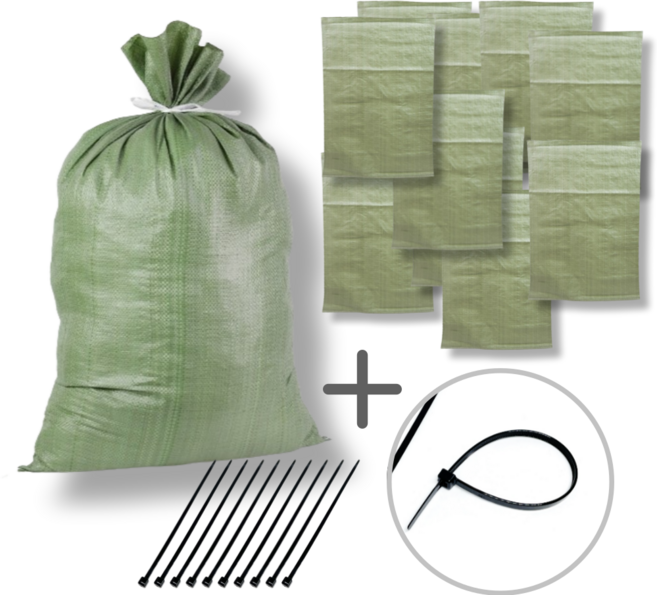 라온하제스토어 다용도 질긴 끈달린 마대 자루, 충분한 60kg, 10개