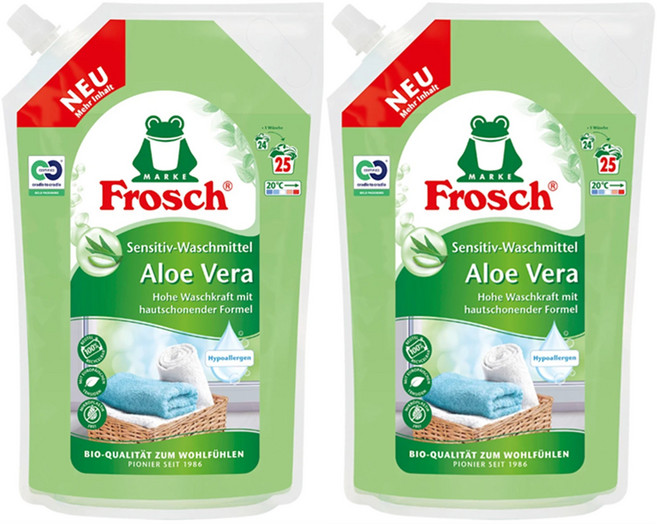 프로쉬 알로에베라 세탁세제 리필, 2개