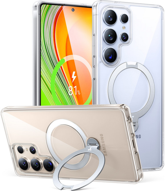 토라스 360도 회전 링스탠드 마그네틱 맥세이프 군사급 보호 휴대폰 케이스 Ostand Q3 스핀