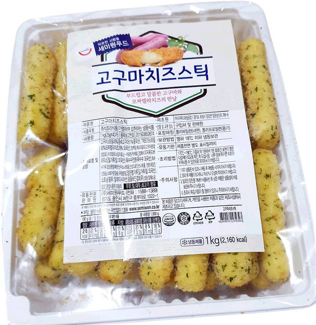 에스테이블 고구마 치즈 스틱 25gx40개 1kg 냉동치즈스틱, 1개