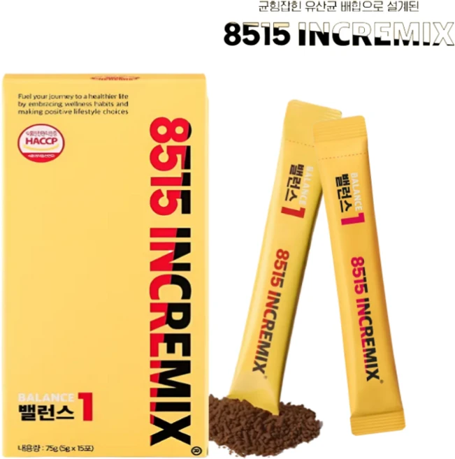 8515 대사유산균 밸런스1제 (5gX15포) 1박스, 15회분 - 쿠팡