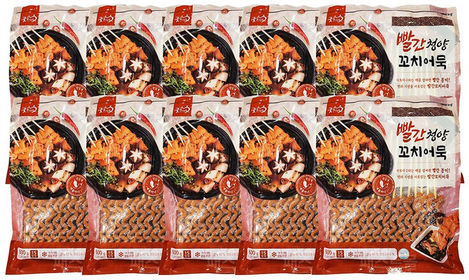 굿프랜즈 빨간청양 꼬치어묵, 600g, 10개