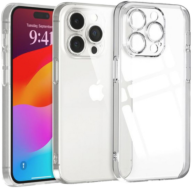 아이폰 16 프로 맥스 플러스 TPU 논슬립 케이스 투명 슬림