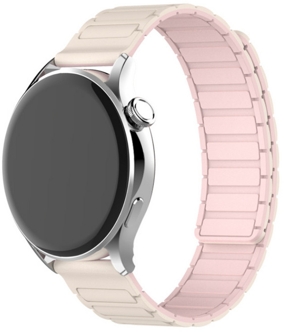 포스워백 갤럭시 스마트 워치 호환 마그네틱 자석 스트랩, 베이지핑크