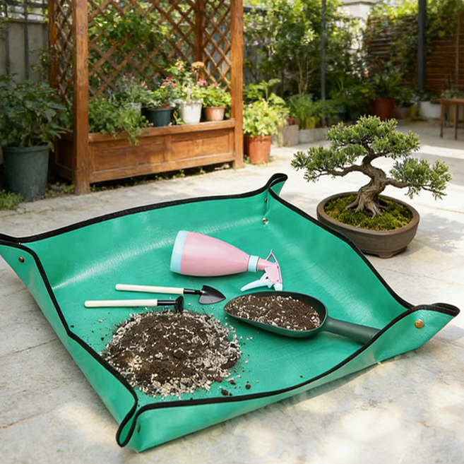 손할매 분갈이 화분갈이 원예 가드닝 매트, 1개, 그린