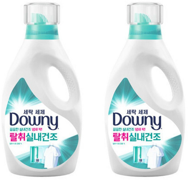 다우니 실내건조 세탁세제 본품, 1L, 2개