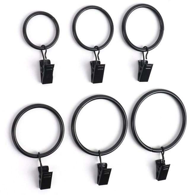 황동제품 코텍스커튼링 실버제품 대형커튼링 커튼링아이보리 베이지커튼링 황동커튼링 홈인테리어 아이보리커튼액세서리 다용도링 실내장식액세서리 커튼집게세트 집게 블랙 원형 10P 커튼링