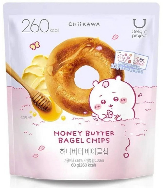 Delight Project 蜂蜜奶油貝果脆片 260大卡, 60g, 1個