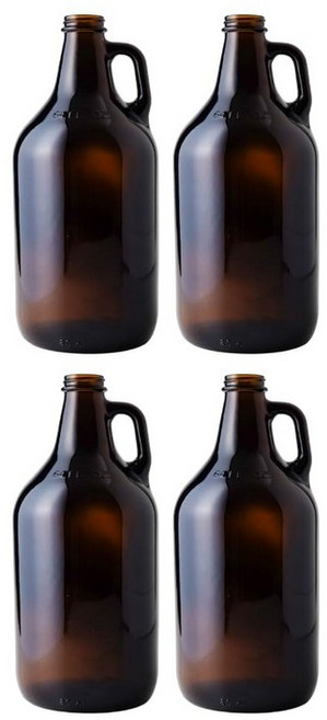 True Fabrications 1/2 Gallon Brown Beer Growler wi True Fabrications 1/2 갤런 브라운 맥주 그라울러 폴리 밀봉 캡 포함, 1개