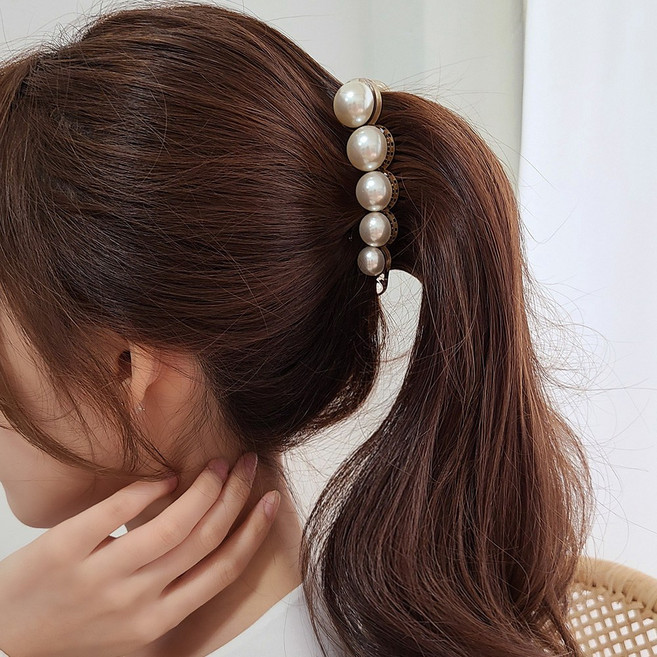 초콜리트쥬얼리 마몽 진주 바나나핀 헤어핀 - 4color