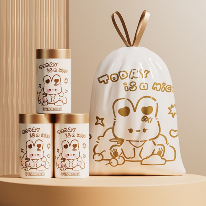 대용량! 쓰레기봉투 튼튼한 배접 손잡이 분리수거 비닐봉투 반투명 도톰 누수방지 대형 가정용 업소용 주방 재활용 특대, 300개, 20L