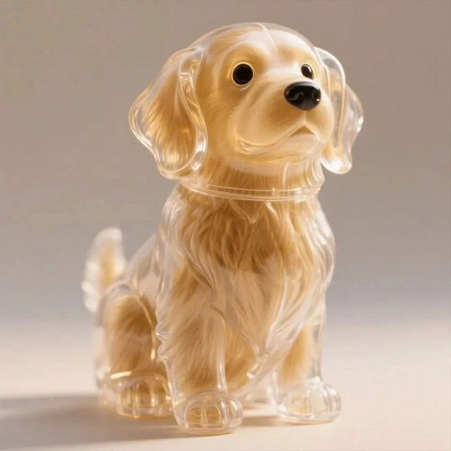 위즈멍스 반려견 털보관 키링 펫 열쇠고리 인형, 2개, 리트리버