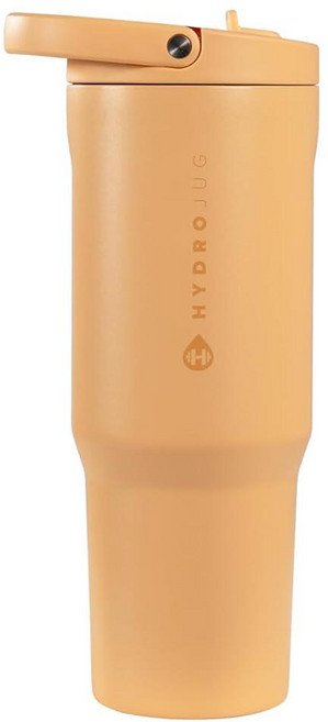 HydroJug 스포츠 - 빨대가 있는 스테인리스 스틸 텀블러 진공 단열 591.5ml(20온스) 누출 방지 물병 인체 공학적 디자인 재사용 가능 식기 세척기 사용 고, 20온스_165174, 매리골드