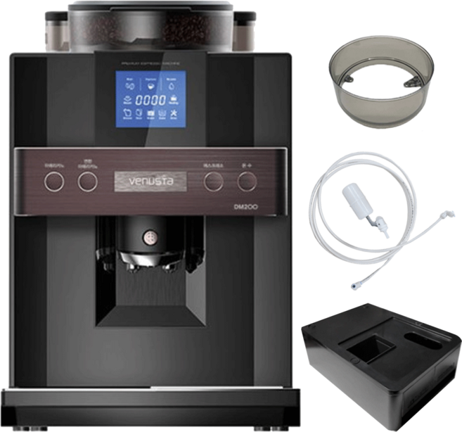 동구전자 DSK-DM200 전자동 원두 커피 머신, one color, DM200+대용량슬러지+원두확장통+직수연결장치