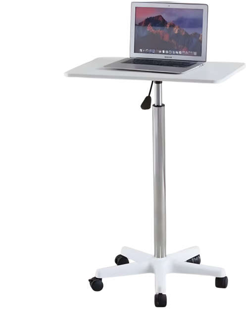 바래움 스탠딩 높이조절 이동식 테이블, 흰색