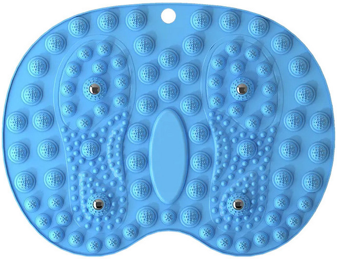 씨티엔 발바닥 스텝퍼 지압매트 발 지압판 간편세척, 블루, 1개