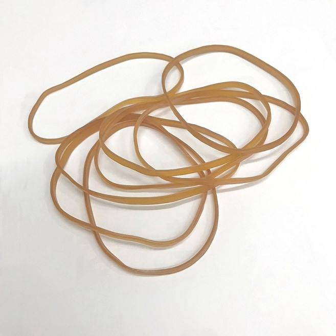 HY 橡皮筋 No.30 工業文書綑綁, 1個, 1公斤裝, 黃本色