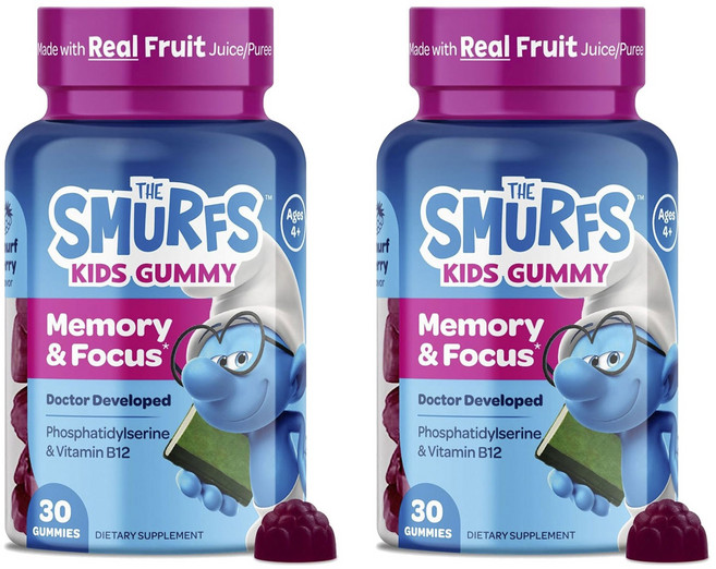 스머프 어린이 메모리 & 포커스 베리 구미, 2개, 30정