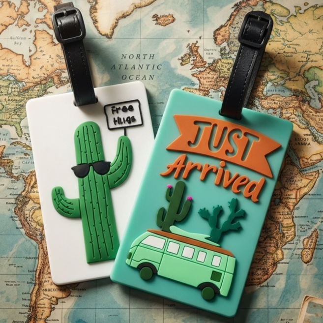 [1+1] 셀루나 선인장 캐리어 네임택 여행 가방 이름표