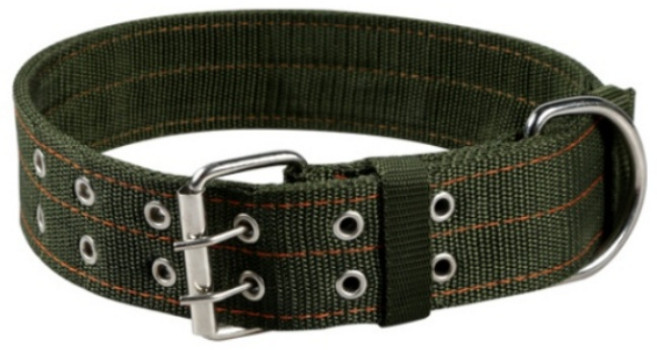 심바 중형견 베이직 목줄, 카키, 1개