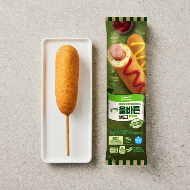 더 건강한 풀무원 올바른핫도그, 75g, 100개