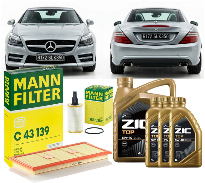 벤츠 SLK 350 11.03-16.03 R172 M276.956 가솔린 엔진오일세트 만필터+지크탑, 차량 정보 확인하였습니다.